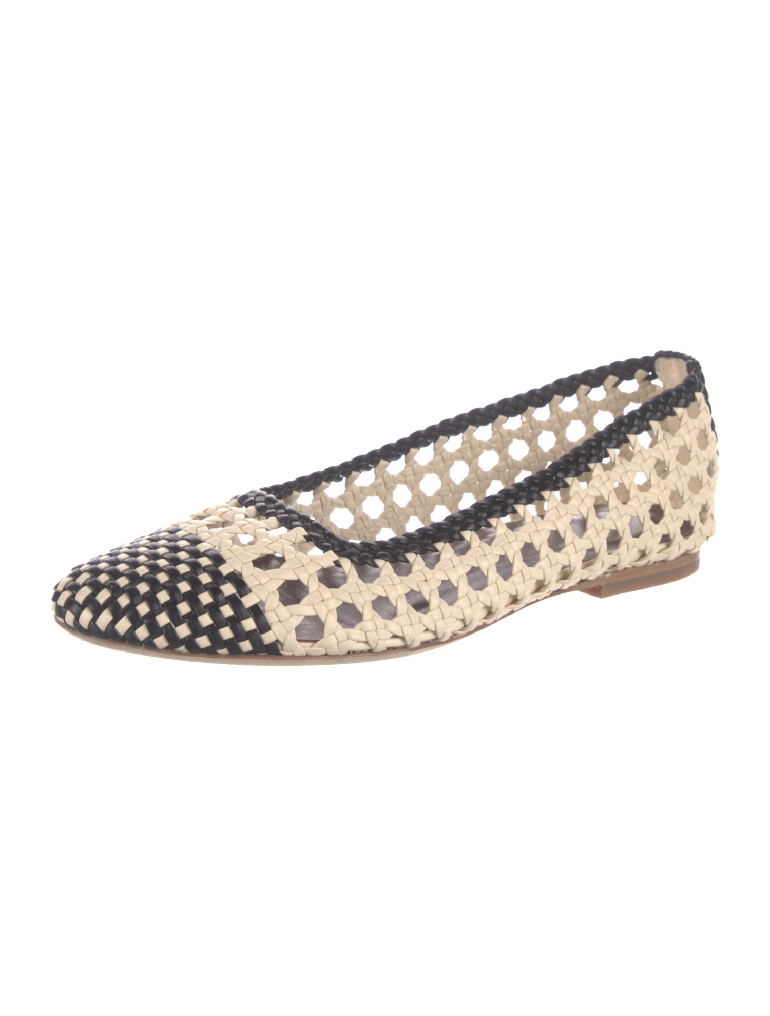 Staud Leather Patterned Ballet Flats