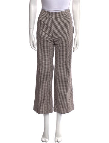 Staud Pants Plaid Print Wide Leg M