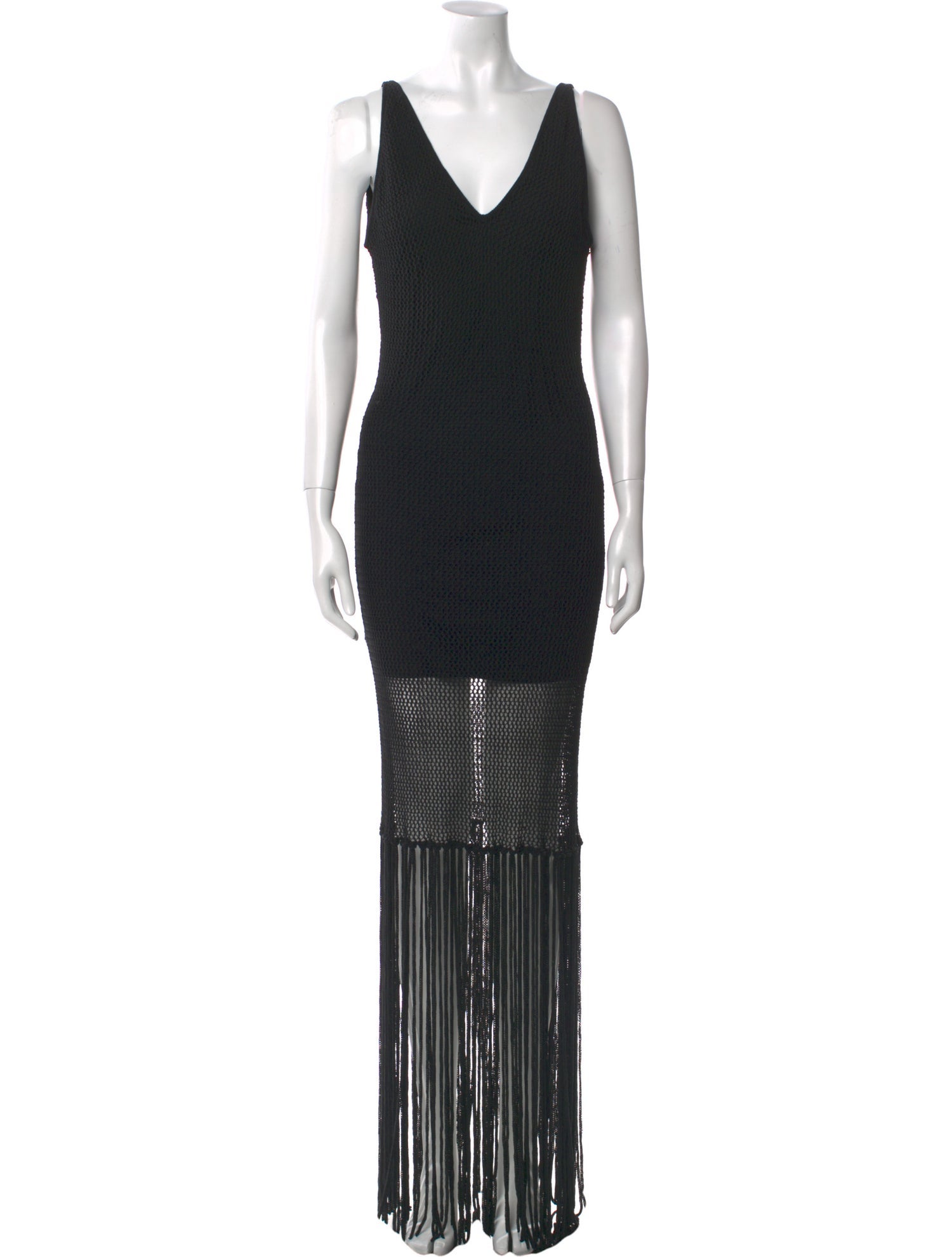 Staud V-Neck Midi Length Dress