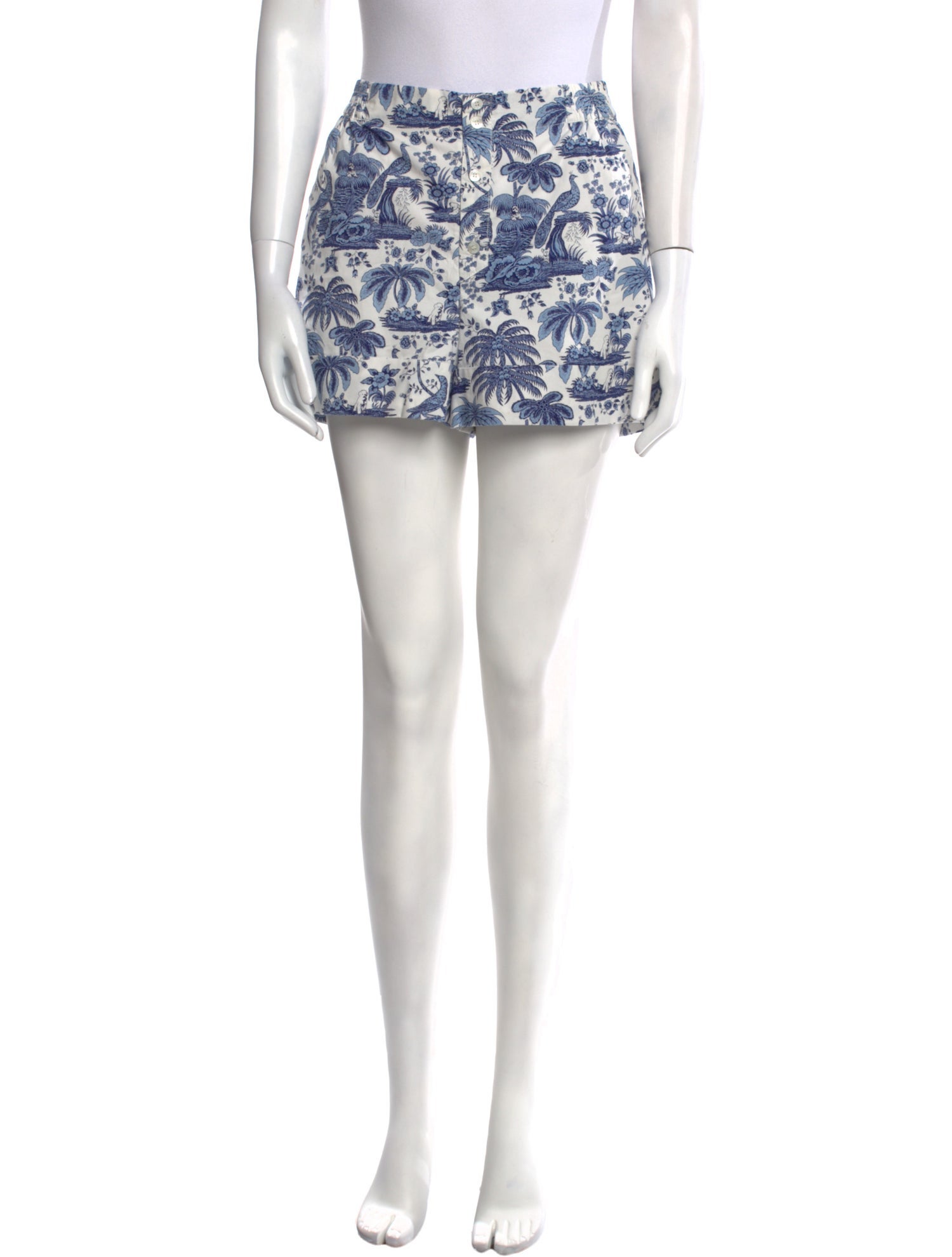 Staud Printed Mini Shorts