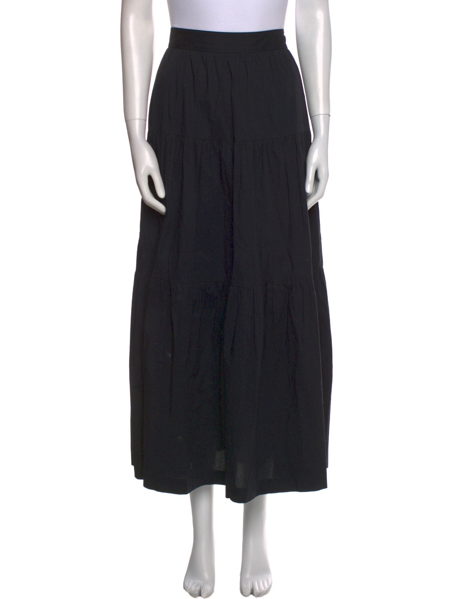 Staud Pleated Accents Midi Length Skirt