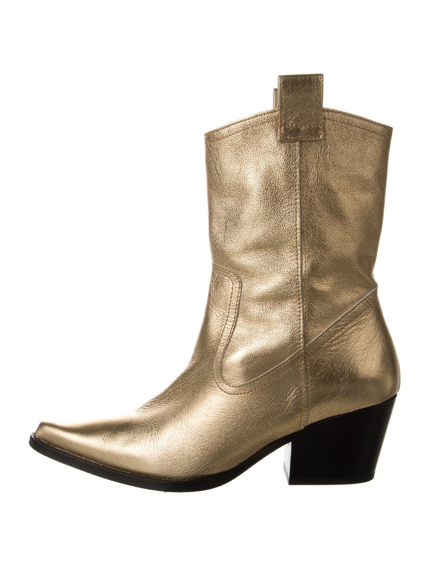 Staud Leather Western Boots