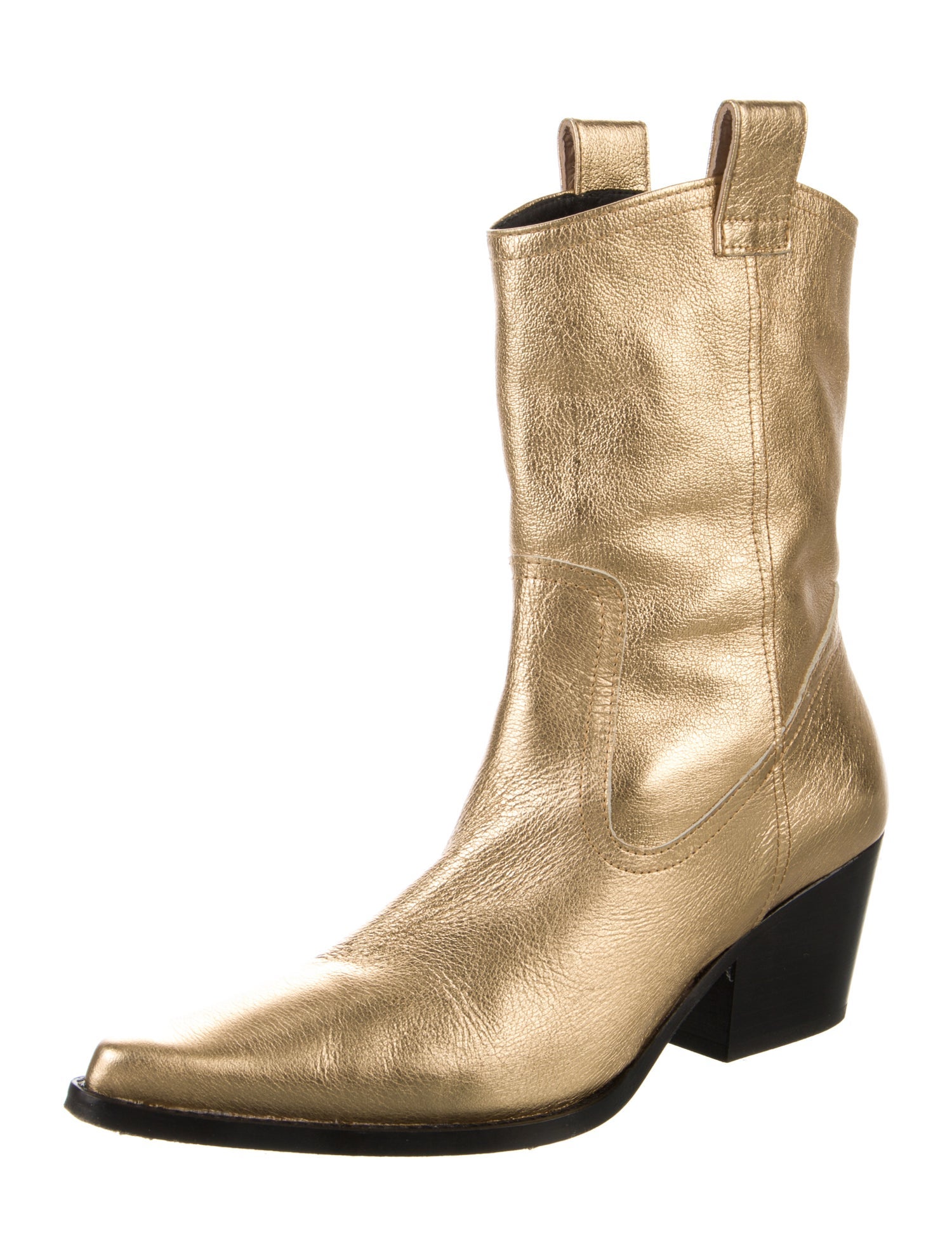 Staud Leather Western Boots