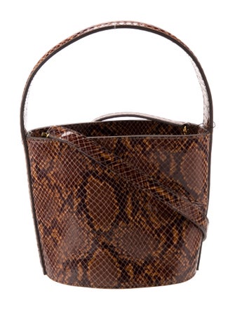 Staud Embossed Leather Bucket Bag