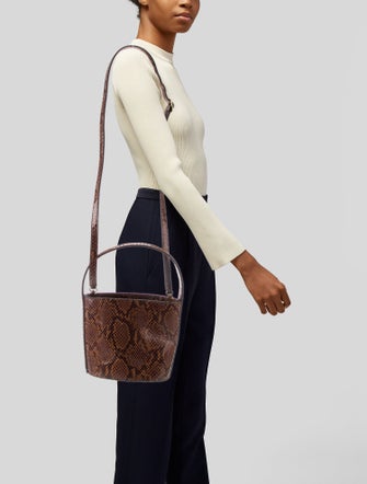 Staud Embossed Leather Bucket Bag