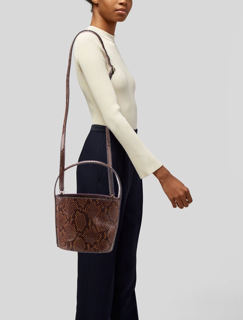 Staud Embossed Leather Bucket Bag