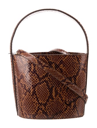 Staud Embossed Leather Bucket Bag