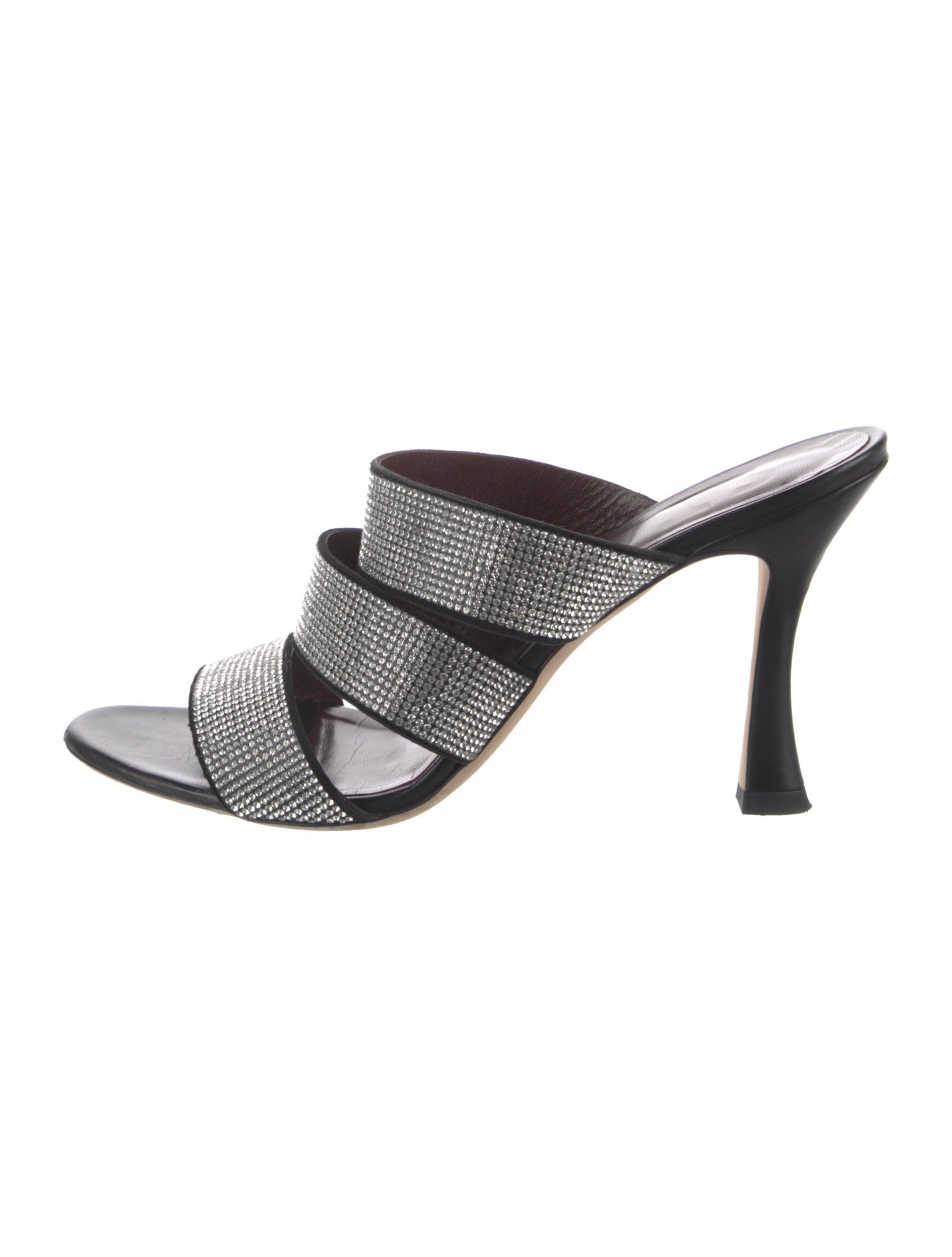 Staud Leather Printed Slides