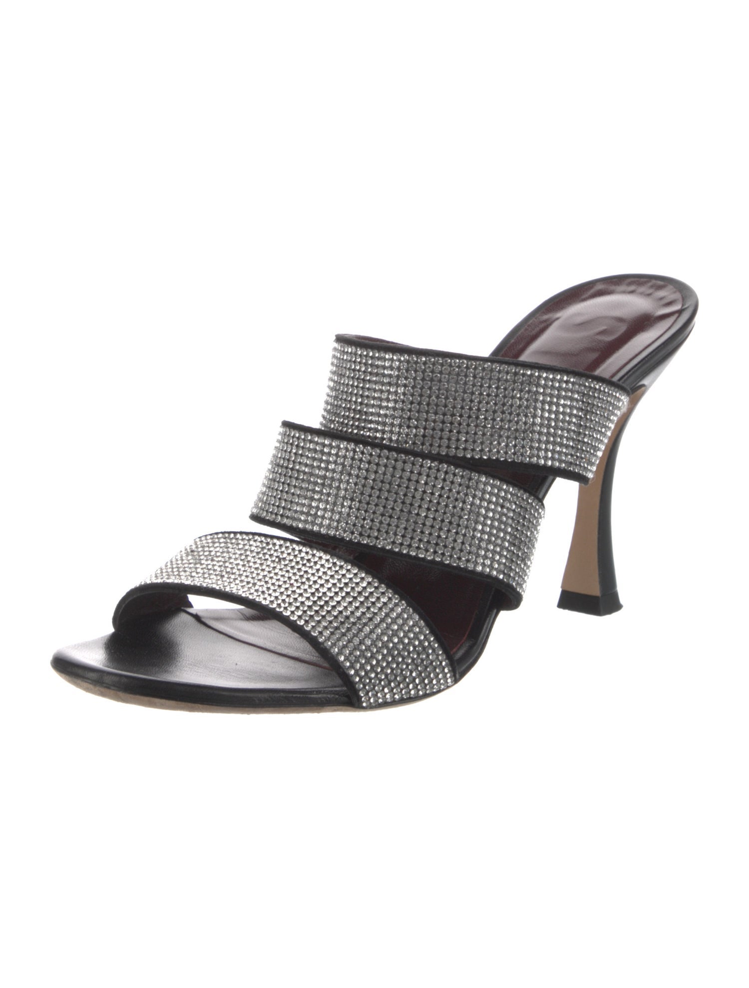 Staud Leather Printed Slides