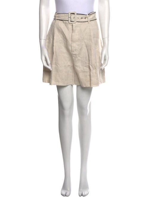 Staud Linen Mini Shorts