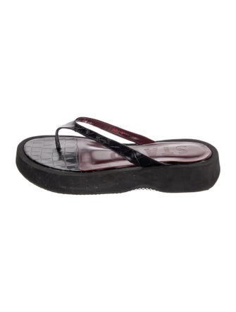 Staud Leather Flip Flops