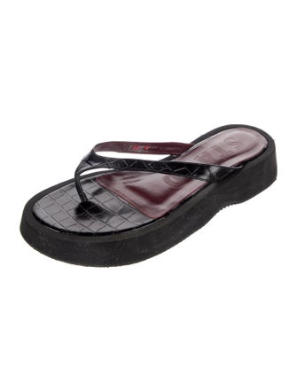 Staud Leather Flip Flops