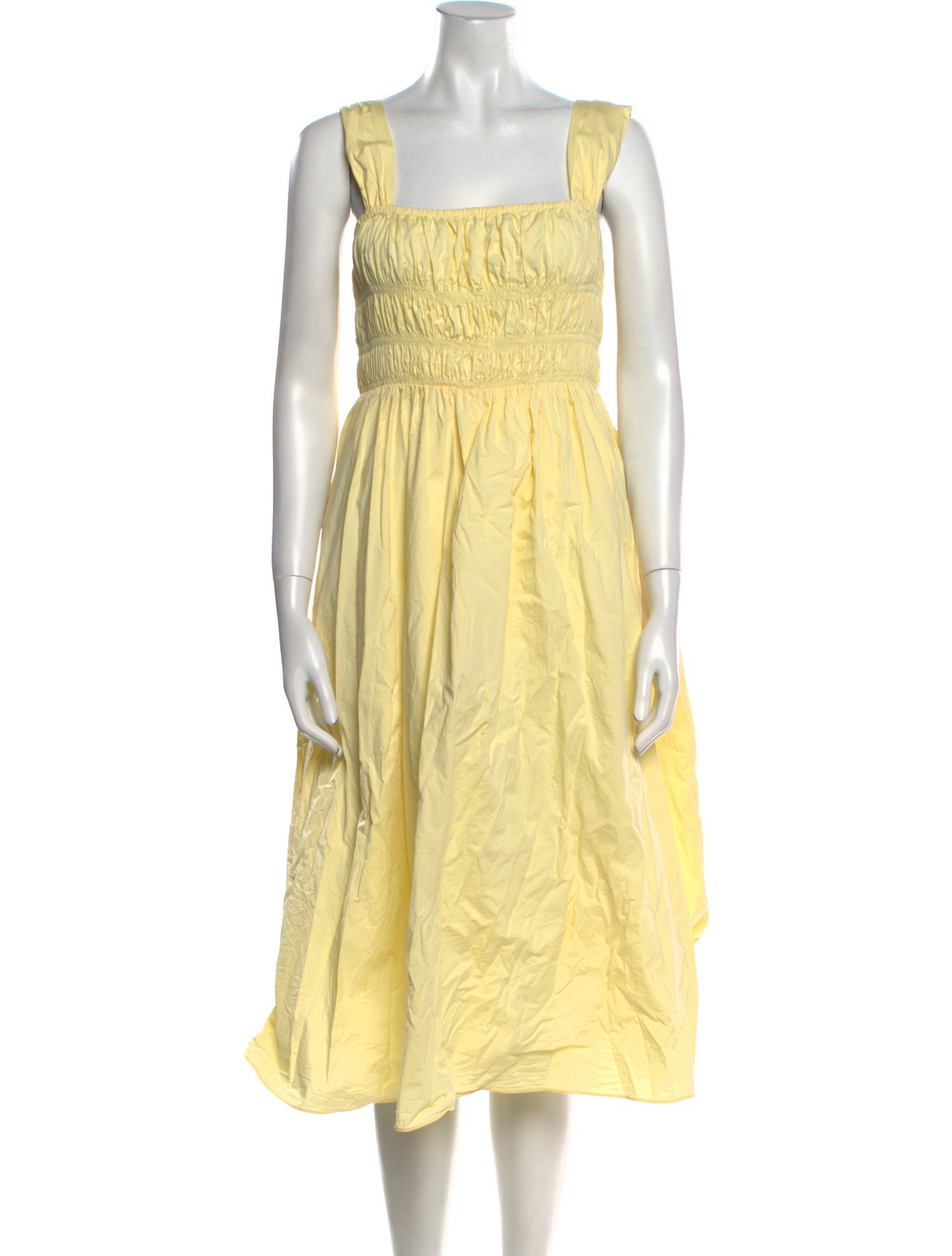 Staud Square Neckline Midi Length Dress