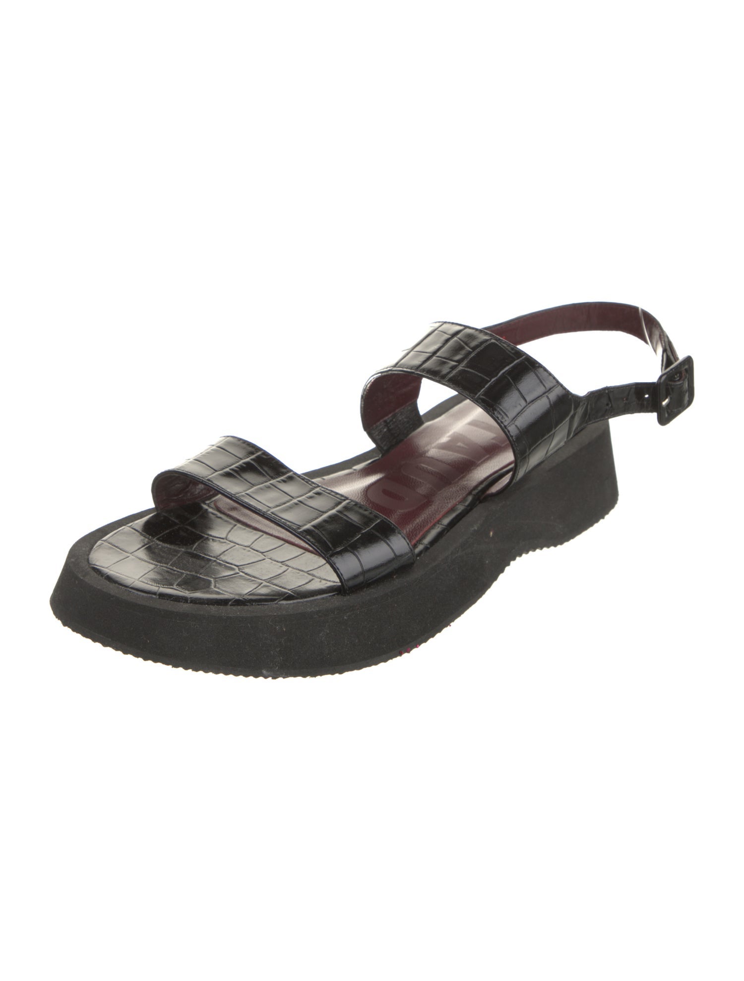 Staud Leather Slingback Sandals