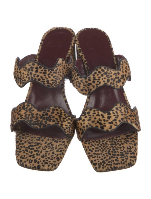 Staud Ponyhair Animal Print Slides