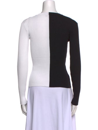 Staud Colorblock Pattern V-Neck Top