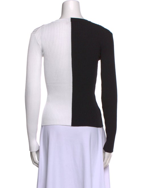 Staud Colorblock Pattern V-Neck Top