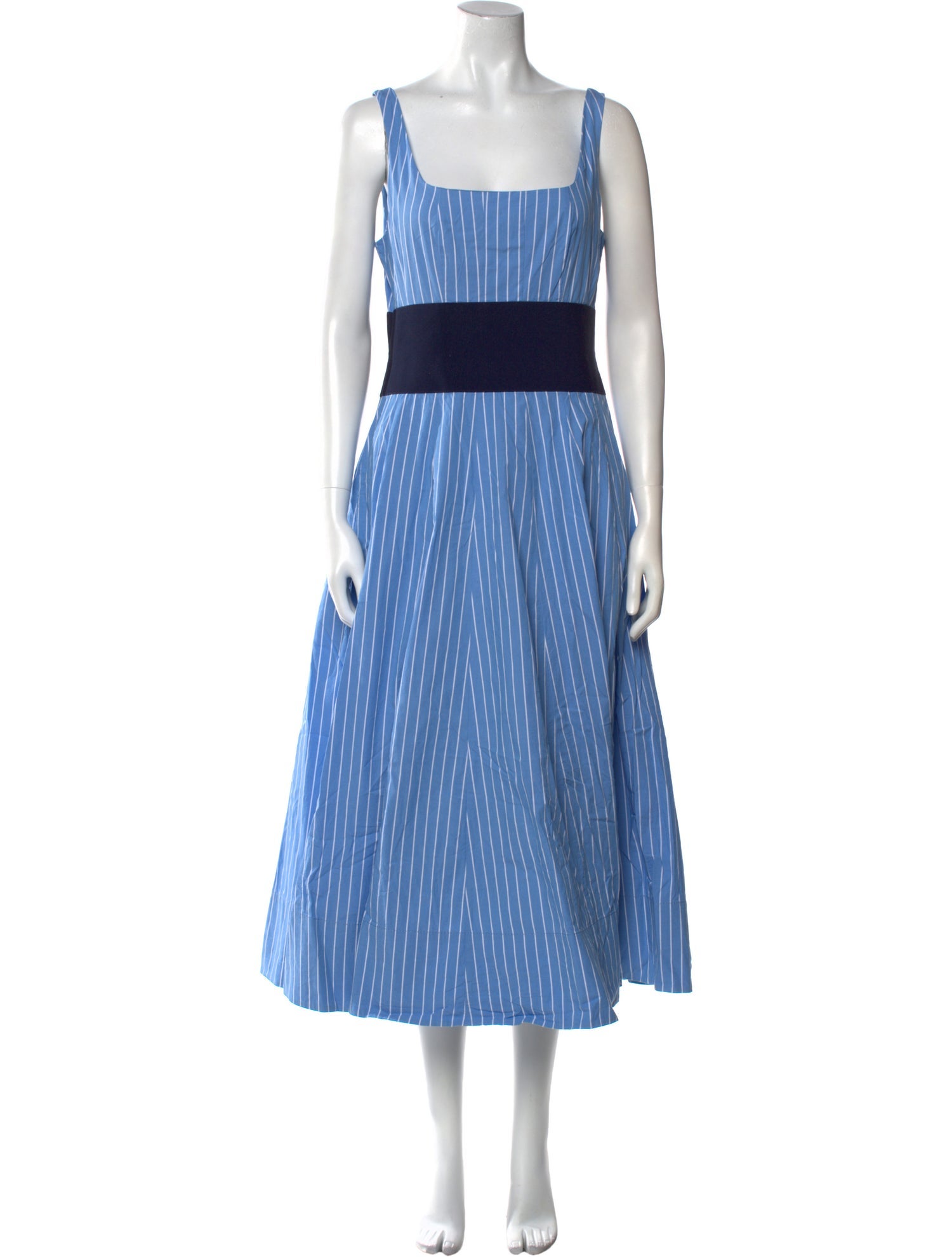 Staud Striped Long Dress