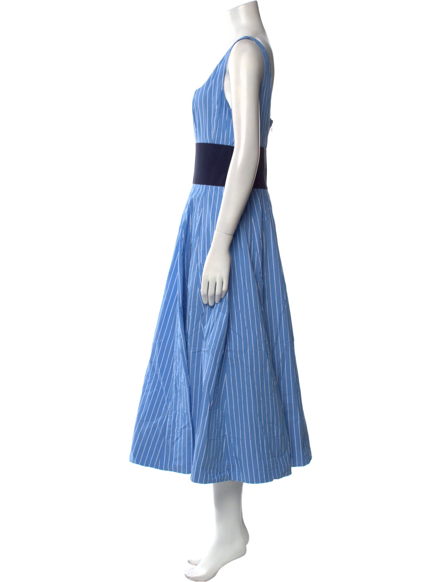 Staud Striped Long Dress