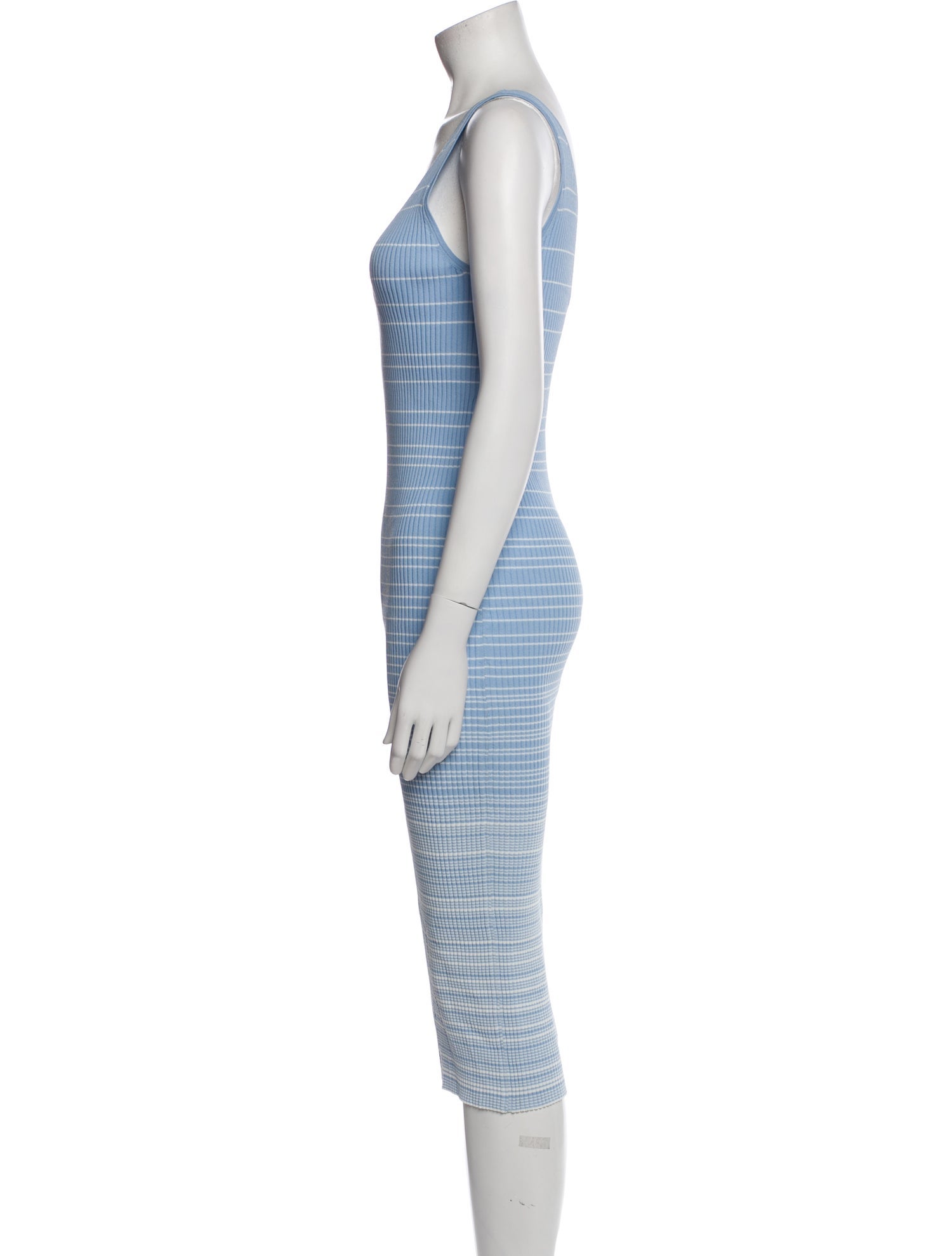 Staud Striped Midi Length Dress