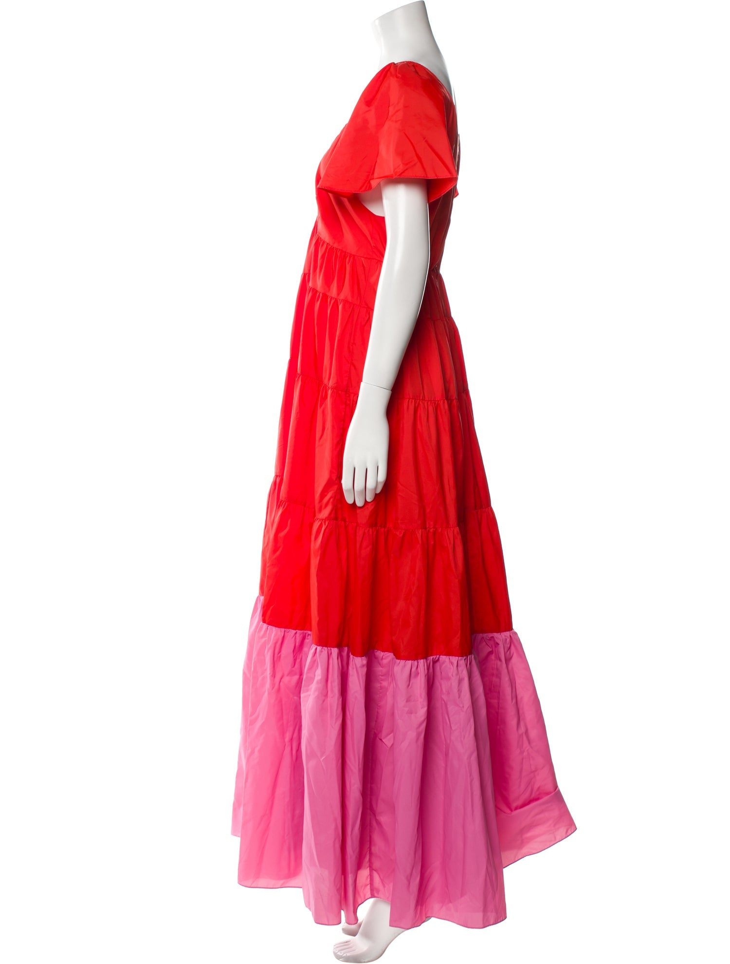 Staud V-Neck Long Dress