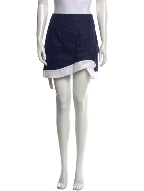 Staud Linen Mini Skirt