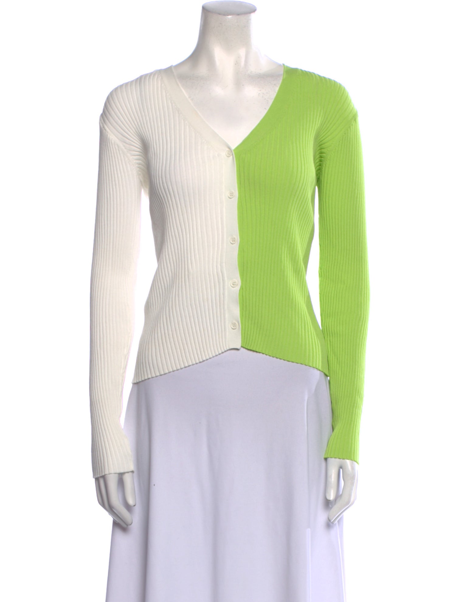 Staud V-Neck Long Sleeve Top