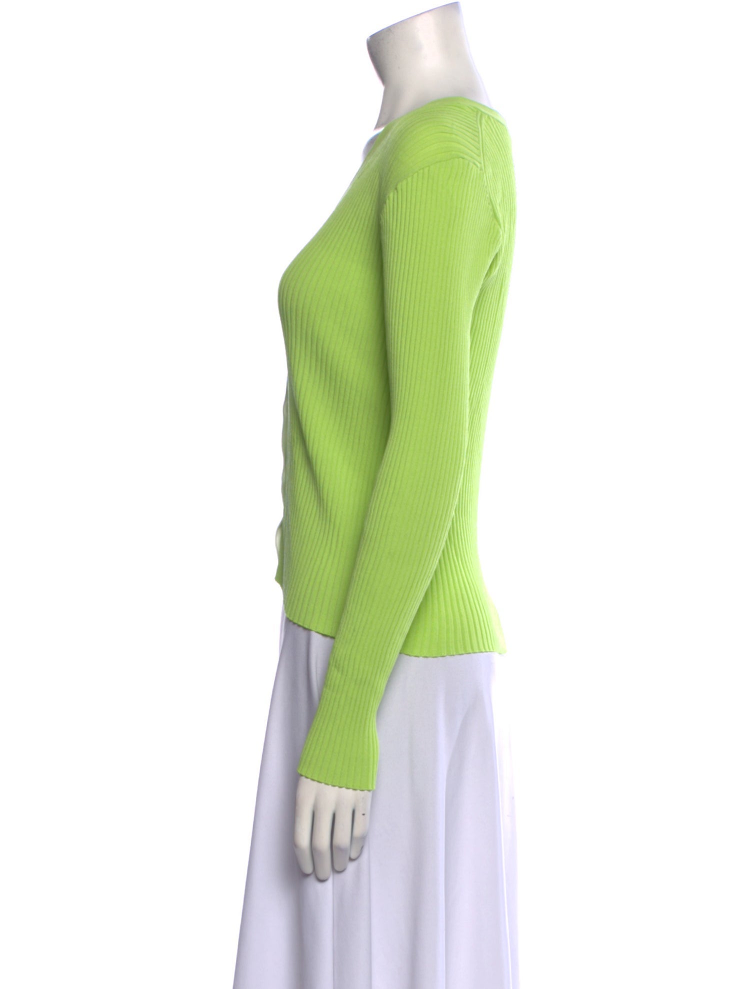 Staud V-Neck Long Sleeve Top