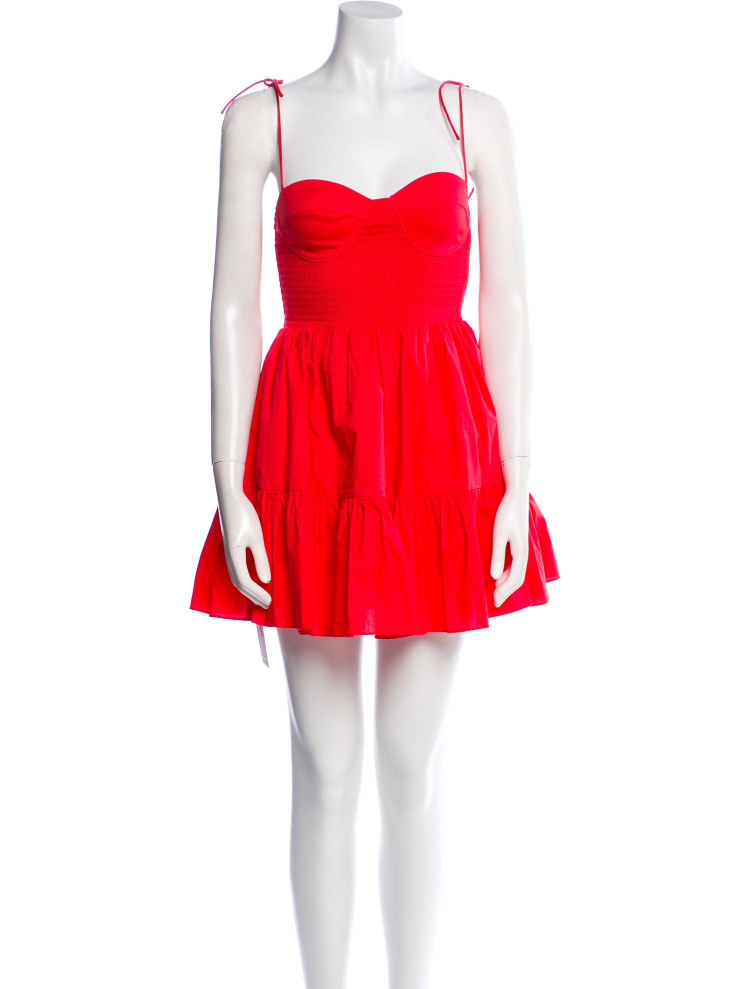 Staud Square Neckline Mini Dress