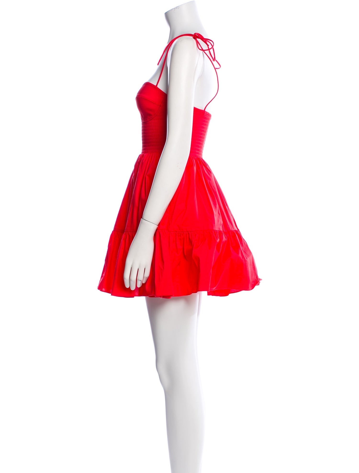 Staud Square Neckline Mini Dress