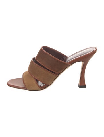 Staud Sandals Suede Slides IT 37 | 7