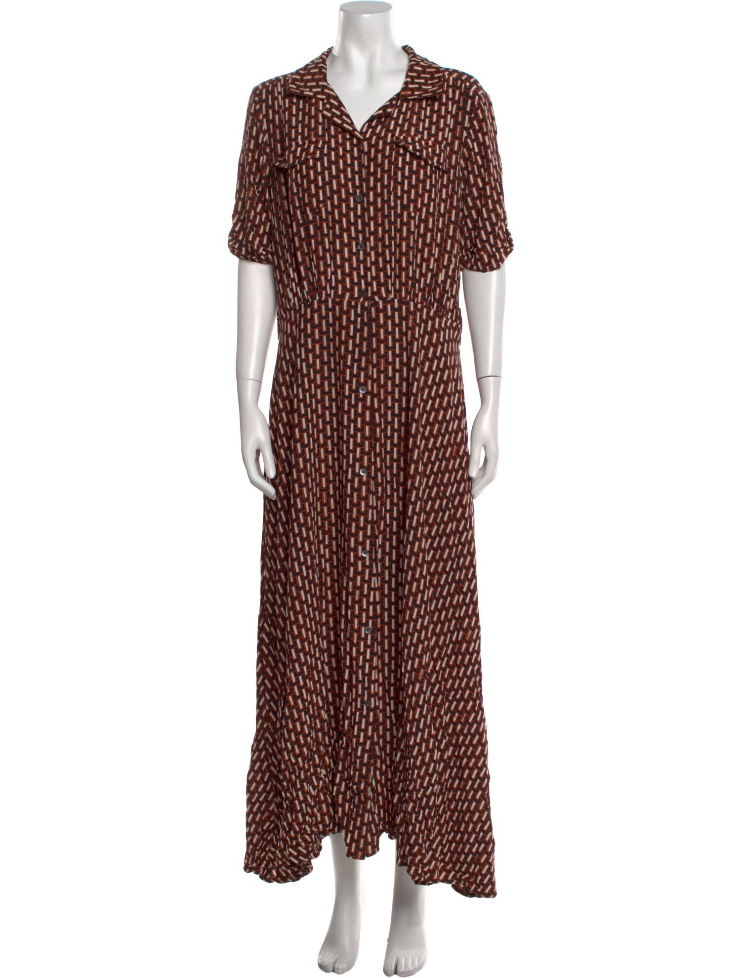 Staud Printed Long Dress