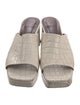 Staud Embossed Leather Slides