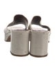 Staud Embossed Leather Slides
