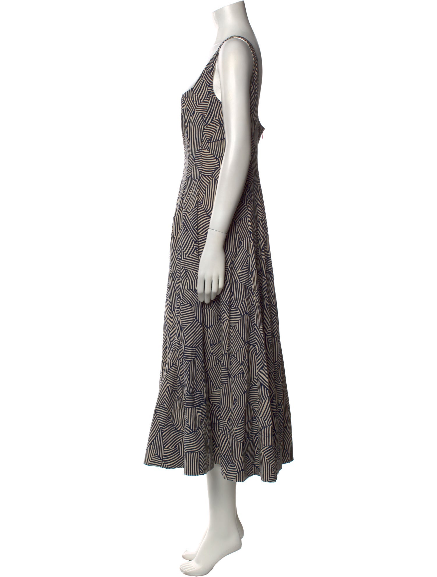 Staud Printed Midi Length Dress