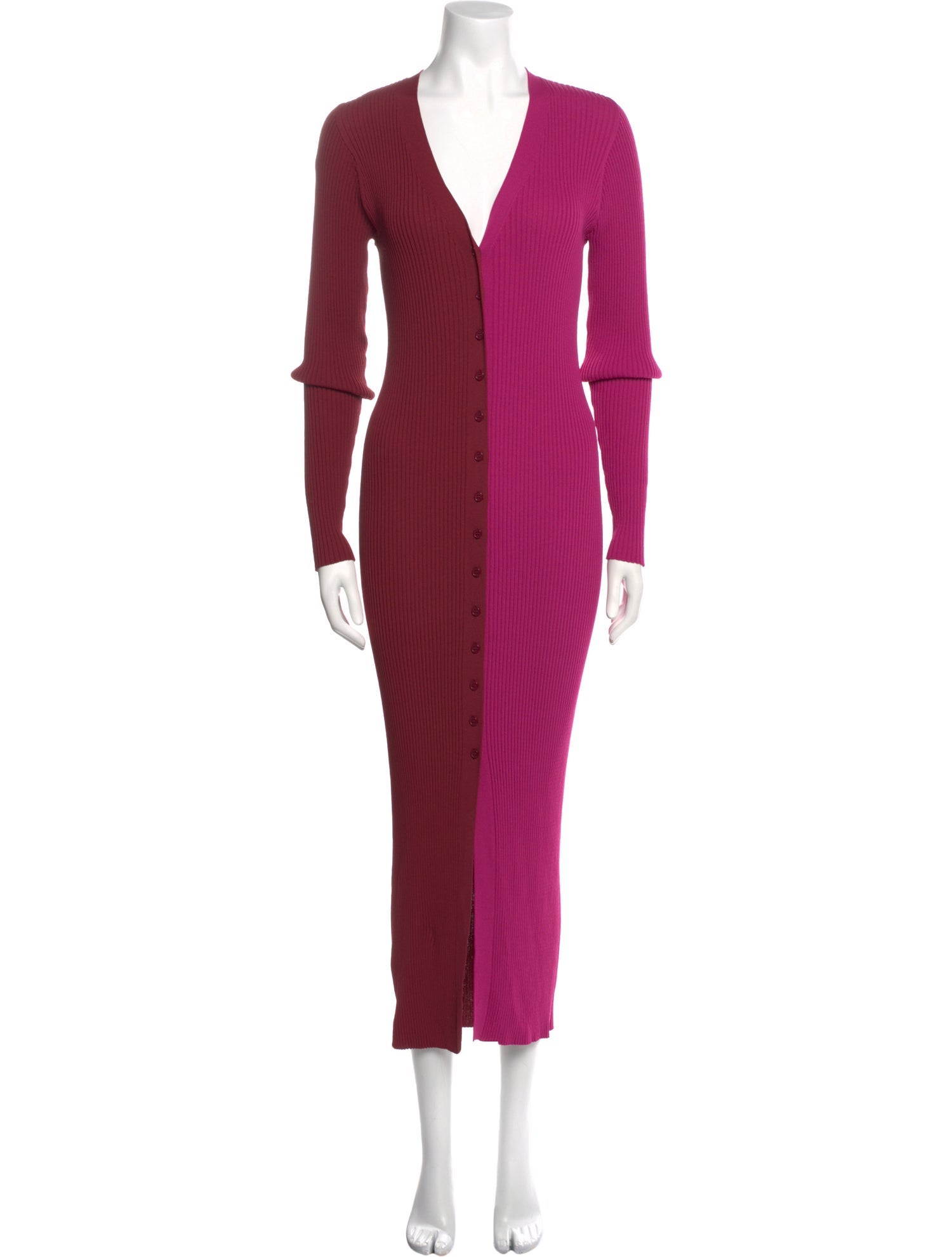 Staud V-Neck Long Dress