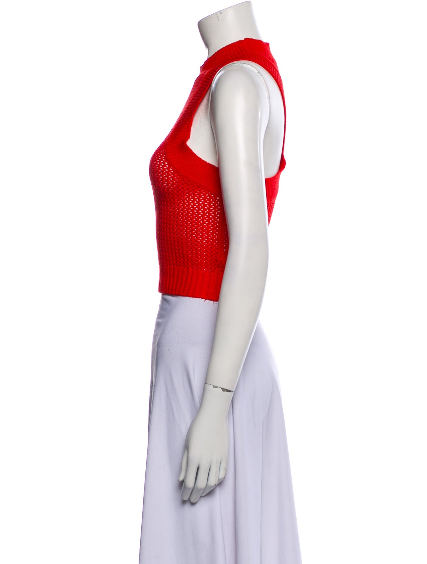 Staud Mock Neck Sleeveless Crop Top