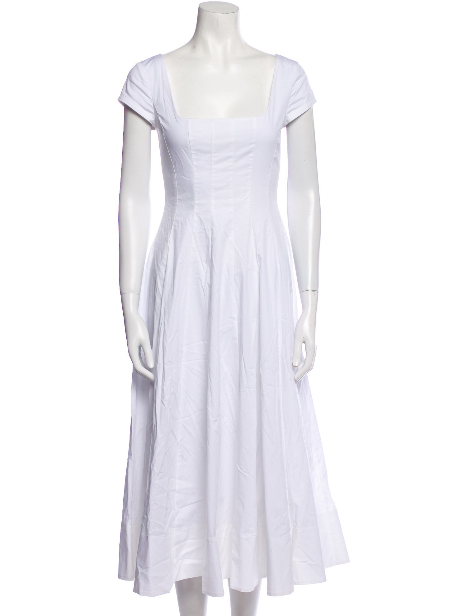 Staud Square Neckline Midi Length Dress