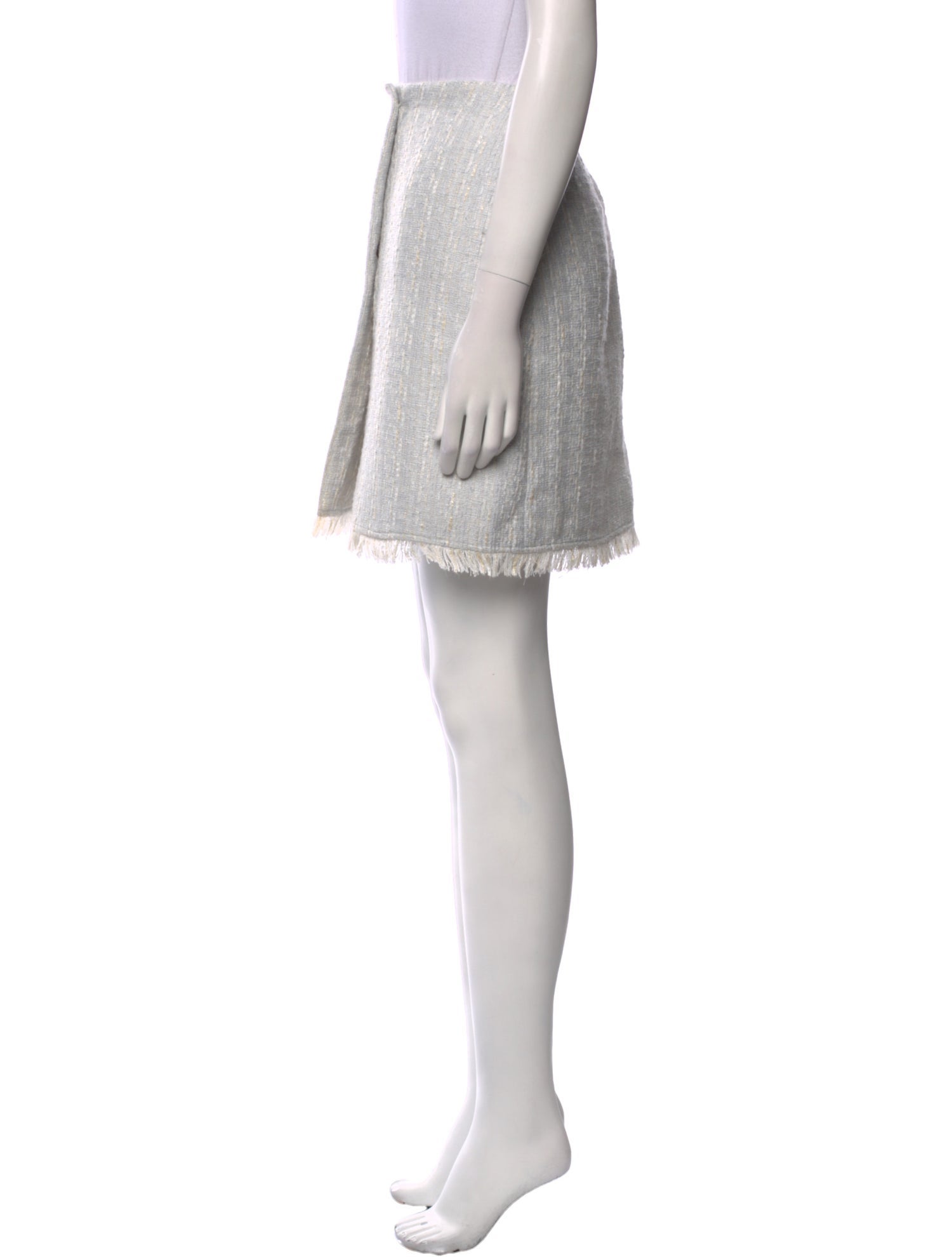 Staud Fringe Trim Accent Mini Skirt