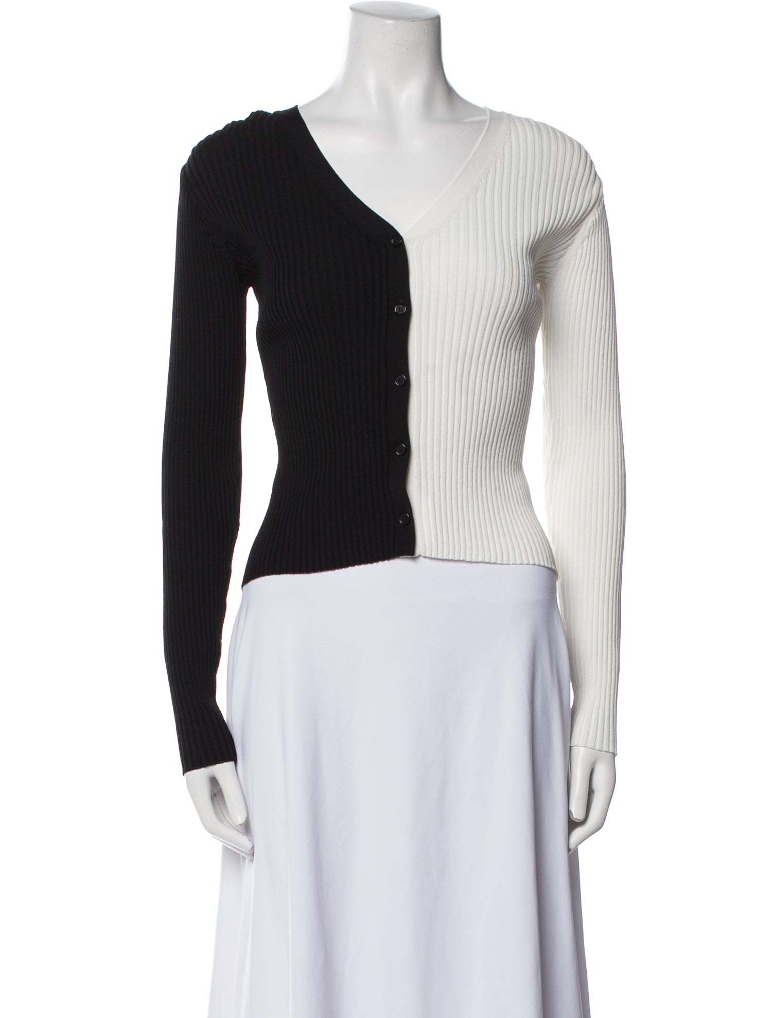 Staud V-Neck Long Sleeve Crop Top