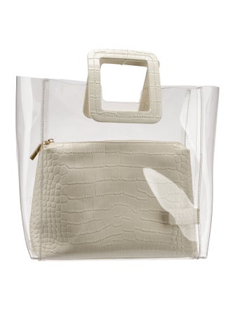 Staud Embossed Leather Top Handle Bag