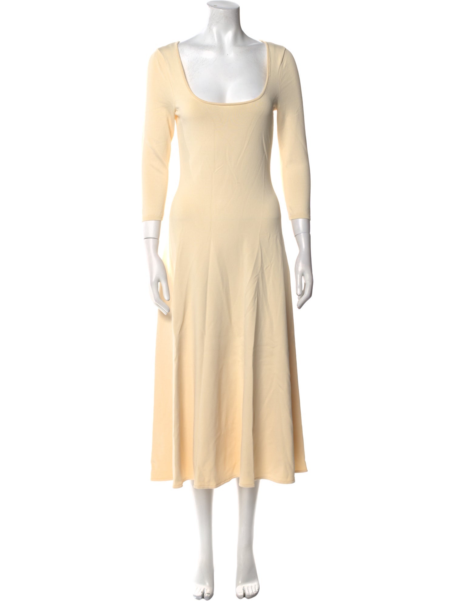 Staud Scoop Neck Midi Length Dress