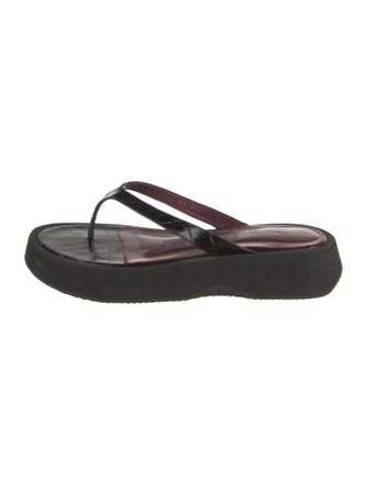 Staud Leather Flip Flops