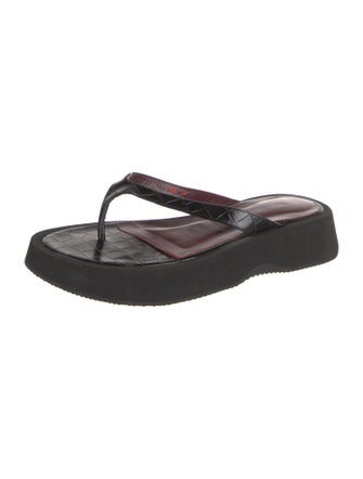 Staud Leather Flip Flops