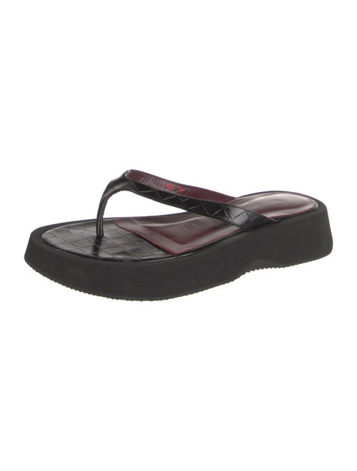 Staud Leather Flip Flops