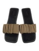 Staud Leather Pleated Accents Slides