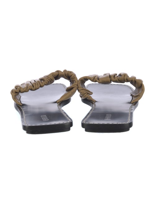 Staud Leather Pleated Accents Slides