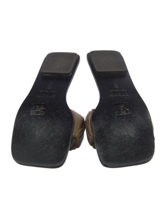 Staud Leather Pleated Accents Slides