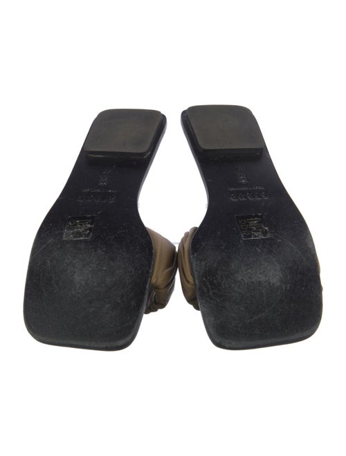 Staud Leather Pleated Accents Slides