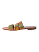 Staud Leather Beaded Accents Slides